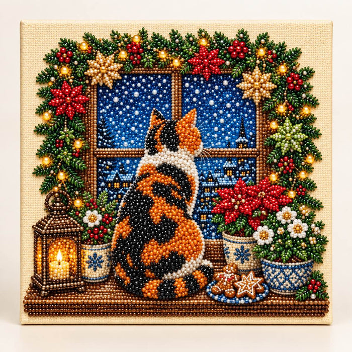 Calico Cat Winter Window — hero image