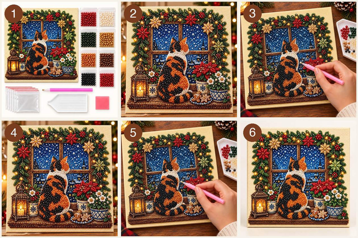 Calico Cat Winter Window — tutorial image