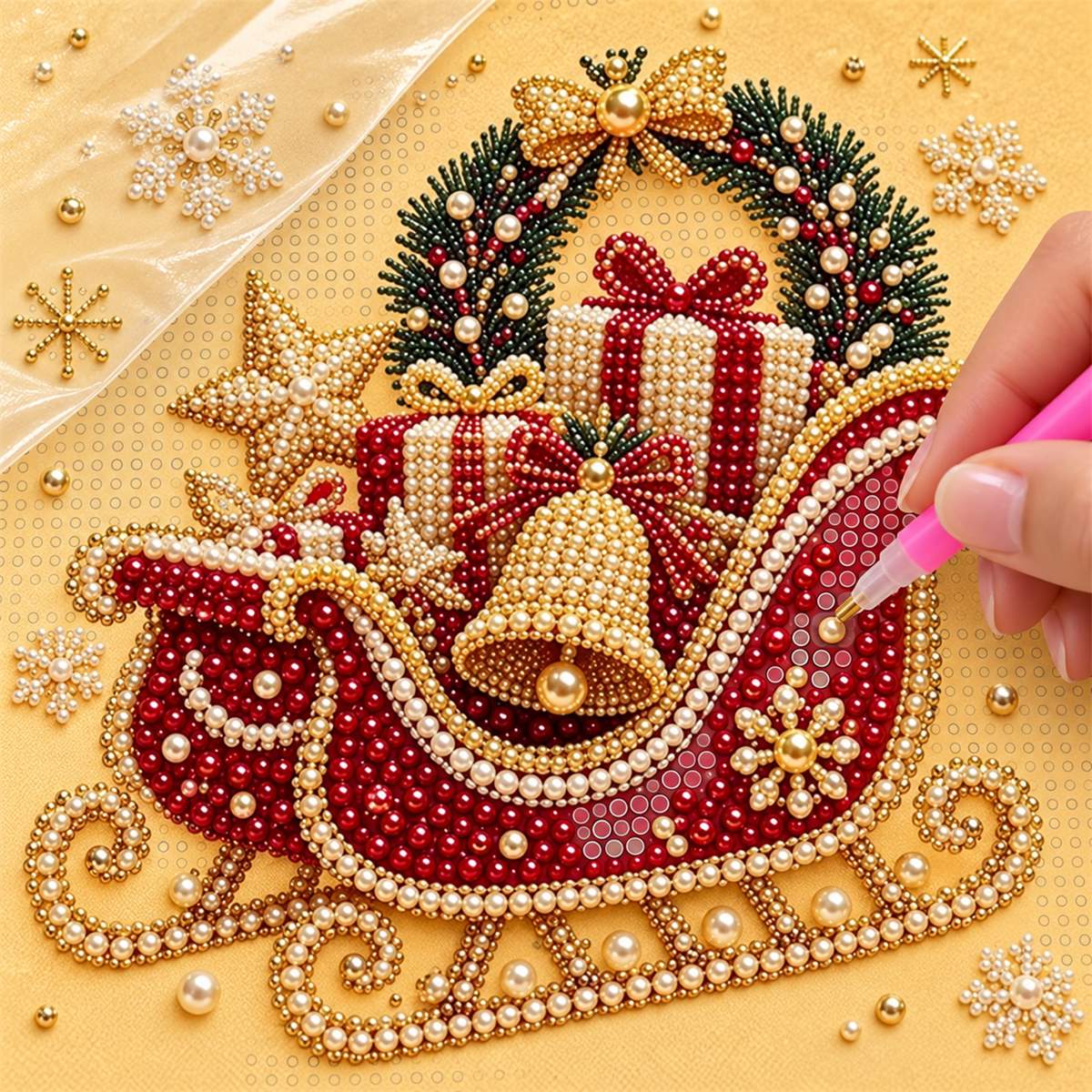 Christmas Gift Sleigh Bell — process image