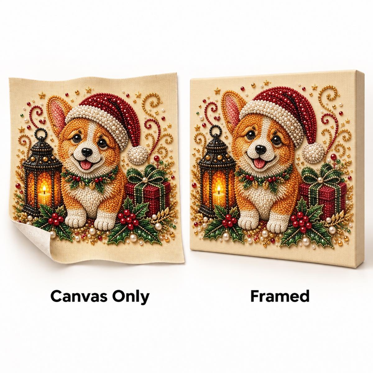 Corgi Christmas Lantern — style image