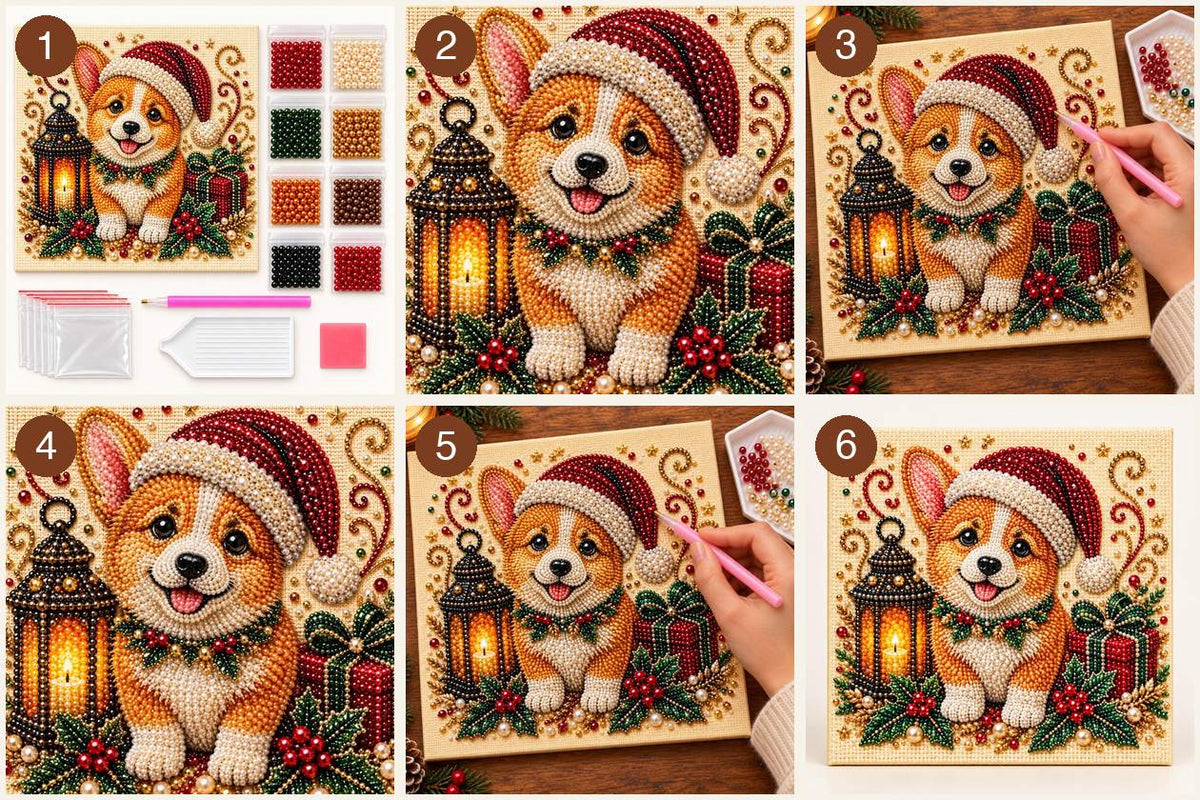 Corgi Christmas Lantern — tutorial image