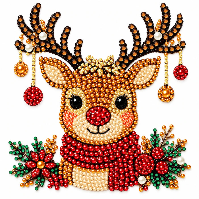 Festive Reindeer Ornament pearl painting kit – hero image