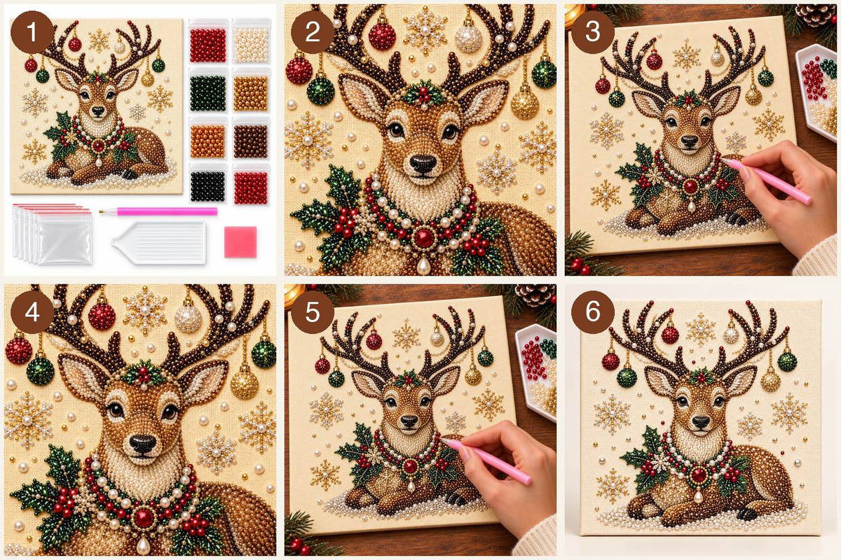 Jeweled Reindeer Christmas — tutorial image