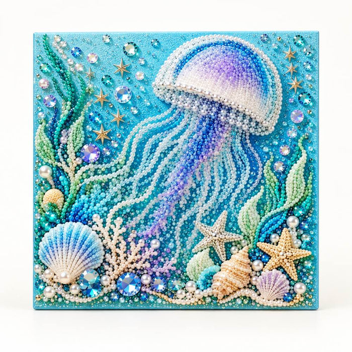 Jellyfish Ocean Pearl Diamond Painting Kit hero image