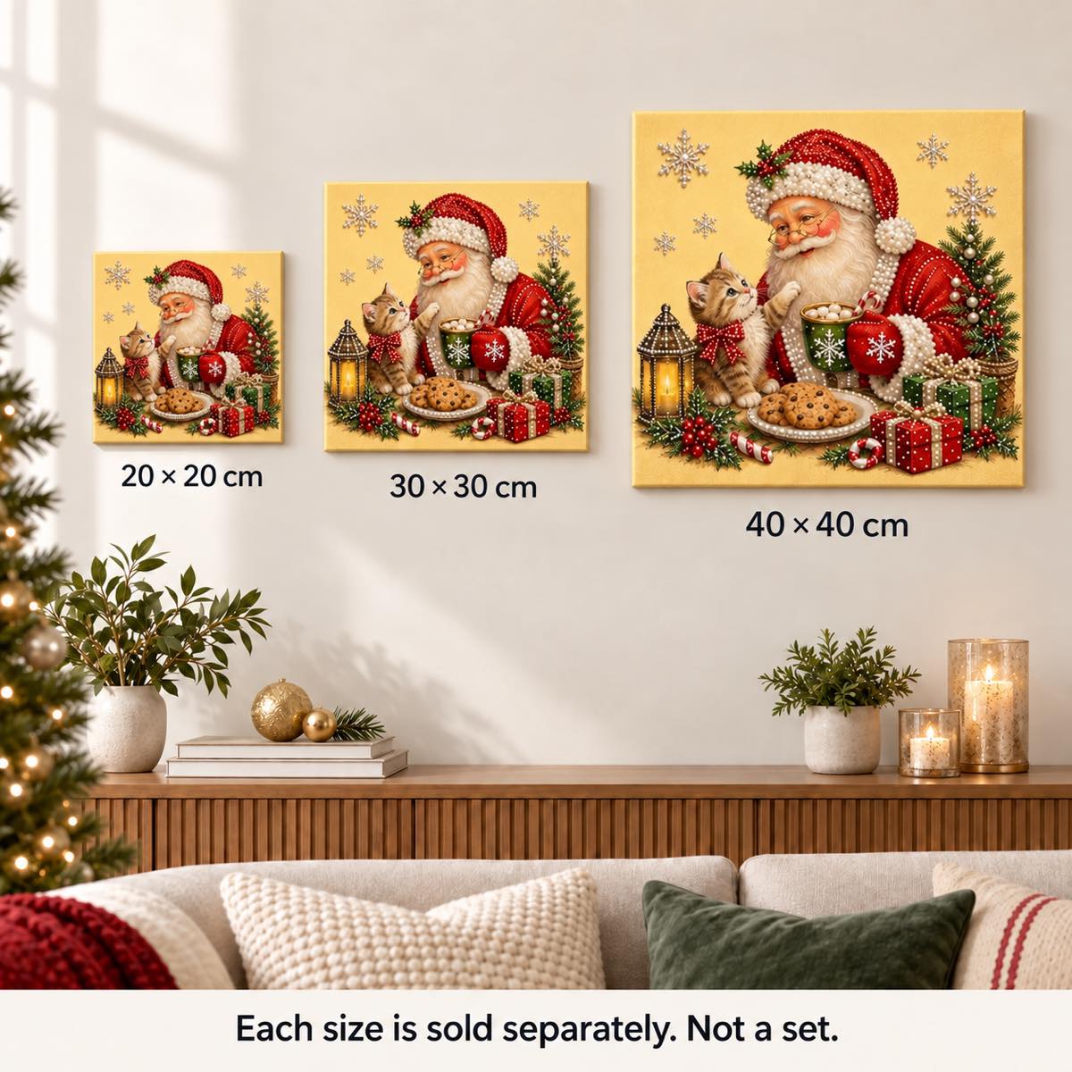 Santa Cat Christmas — size image
