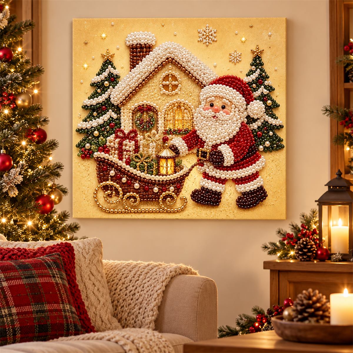 Santa Cottage Gift Sleigh — room image