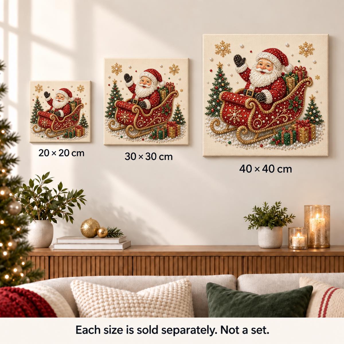 Santa Sleigh Christmas — size image