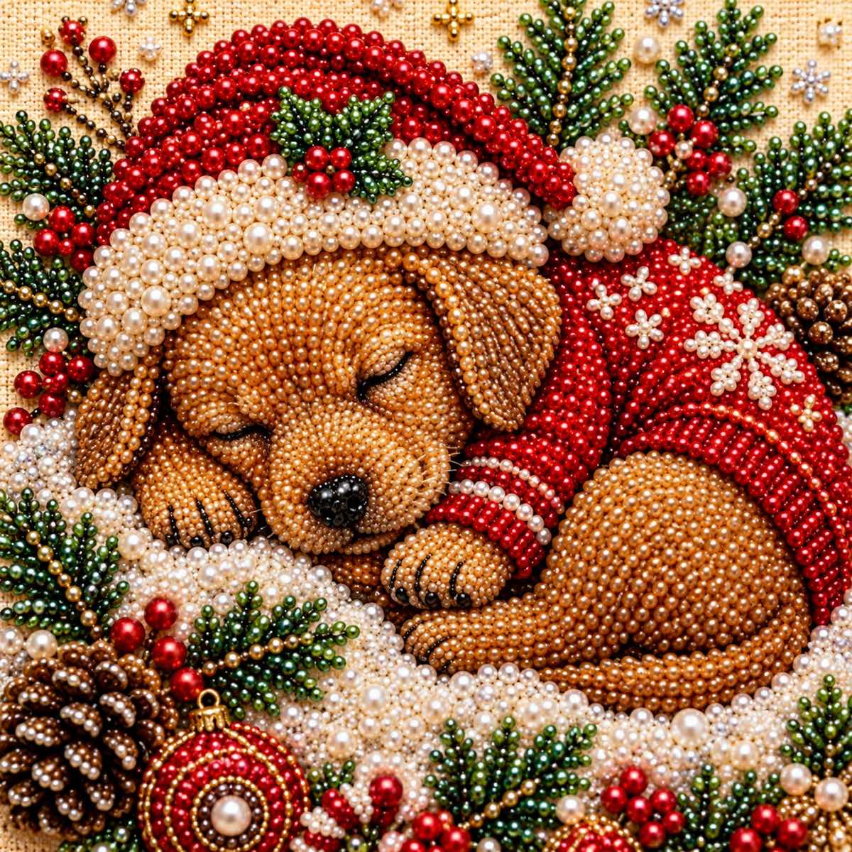 Sleeping Puppy Christmas — detail image