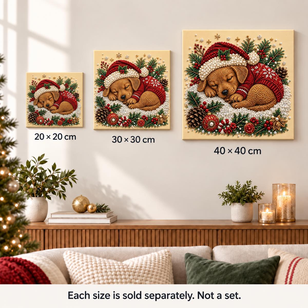 Sleeping Puppy Christmas — size image