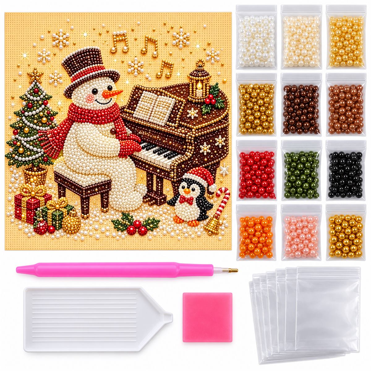 Snowman Piano Penguin — kit image
