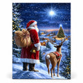 Beneath the Christmas Star paint by numbers artwork on a front-facing canvas against a white background