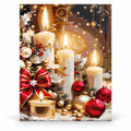 Candlelit Christmas Abundance paint by numbers artwork on a front-facing canvas against a white background