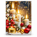 Candlelit Christmas Splendor paint by numbers artwork on a front-facing canvas against a white background