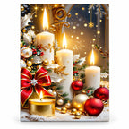 Candlelit Christmas Splendor paint by numbers artwork on a front-facing canvas against a white background