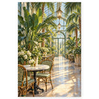`01-greenhouse-cafe-empty-tables-hero.webp` — Full Greenhouse Cafe Empty Tables paint by numbers artwork on a clean white square, complete design shown at its original proportions with a subtle soft shadow.