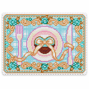 Pastel Table Setting Diamond Painting Placemat Kit