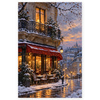 `01-paris-montmartre-winter-cafe-hero.webp` — Complete Paris Montmartre winter cafe paint by numbers artwork on a clean white background, shown at its original portrait proportions.