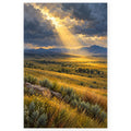 Prairie Storm Sunbreak paint by numbers artwork on a front-facing canvas against a white background