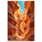Red Rock Slot Canyon paint by numbers artwork on a front-facing canvas against a white background