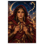Full Scorpio Scorpion Guardian Portrait paint by numbers artwork on a clean white square, complete design shown at its original proportions with a subtle soft shadow.