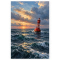 Full storm swell buoy paint by numbers artwork on a clean white background.