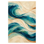 Complete original Abstract Waves Copper Lines artwork centered on a white 1:1 background with the original proportions preserved.
