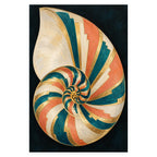 Complete original Art Deco Shell Sunburst artwork centered on a white 1:1 background with the original proportions preserved.