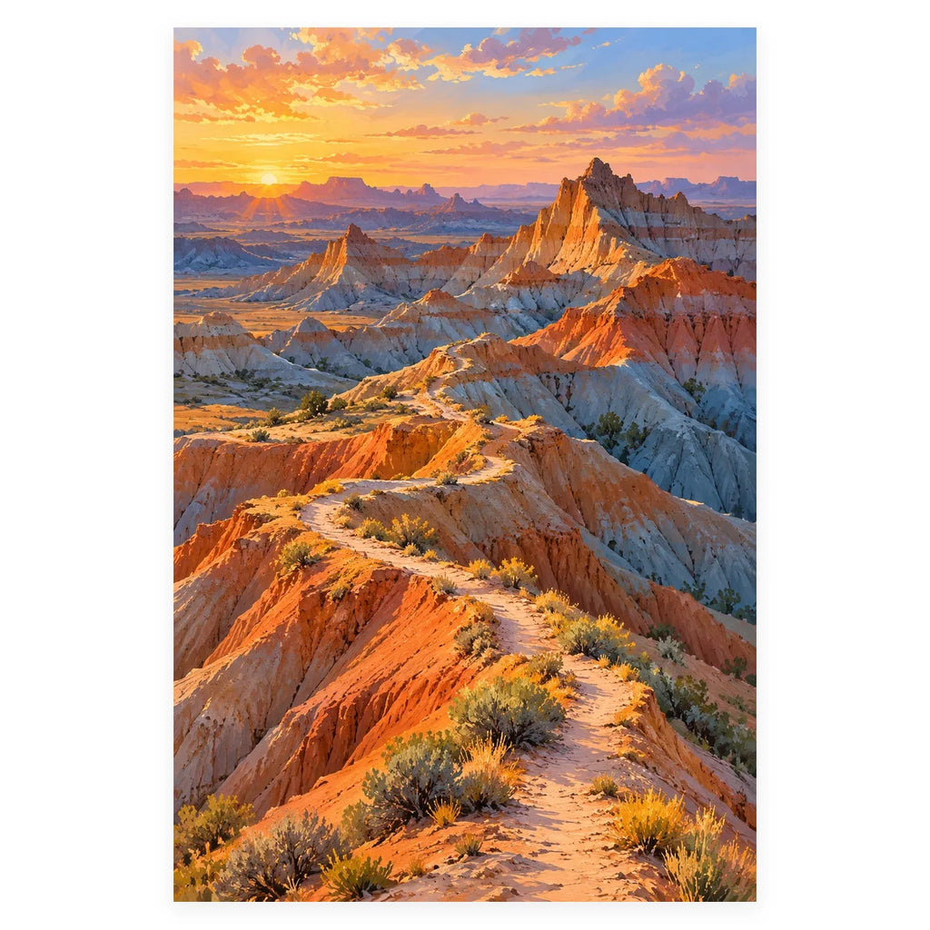 Badlands Blue Shadow completed artwork on a clean white background