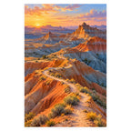 Badlands Blue Shadow completed artwork on a clean white background