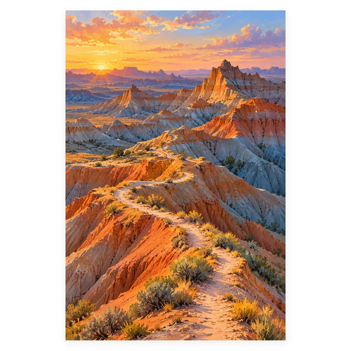 Badlands Blue Shadow completed artwork on a clean white background