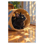 Black Cat Wicker Tunnel completed artwork on a clean white background