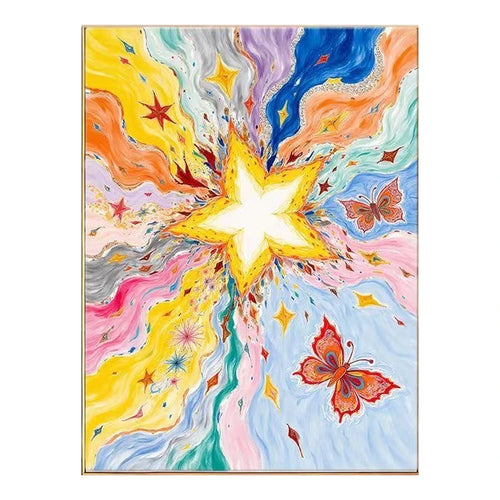 Butterfly Starburst completed artwork on a clean white background