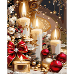 Candlelit Christmas Abundance paint by numbers original artwork