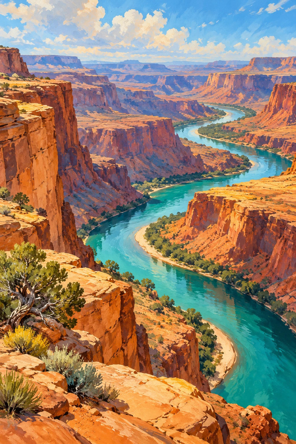 Canyon River Switchback completed artwork on a clean white background