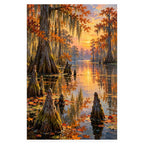 Cypress Swamp Autumn completed artwork on a clean white background