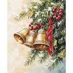 Golden Bells in Evergreen paint by numbers original artwork
