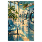 `02-laundromat-night-blue-chairs-original-white-background.webp` — Complete original Laundromat Night Blue Chairs artwork centered on a white 1:1 background with the original proportions preserved.