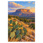 Mesa Sunset Prickly Pear completed artwork on a clean white background
