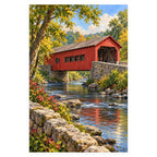 `02-new-england-covered-bridge-original-white-background.webp` — Complete original New England Covered Bridge artwork centered on a white 1:1 background, shown without cropping or stretching.