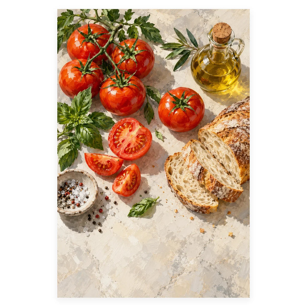 `02-olive-oil-tomato-bread-still-life-original-white-background.webp` — Complete original Olive Oil Tomato Bread Still Life artwork centered on a white 1:1 background with the original proportions preserved.