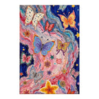 Pink Galaxy Butterfly Garden completed artwork on a clean white background