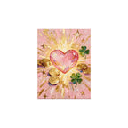 Pink Heart and Lucky Charms completed original artwork on a clean white background