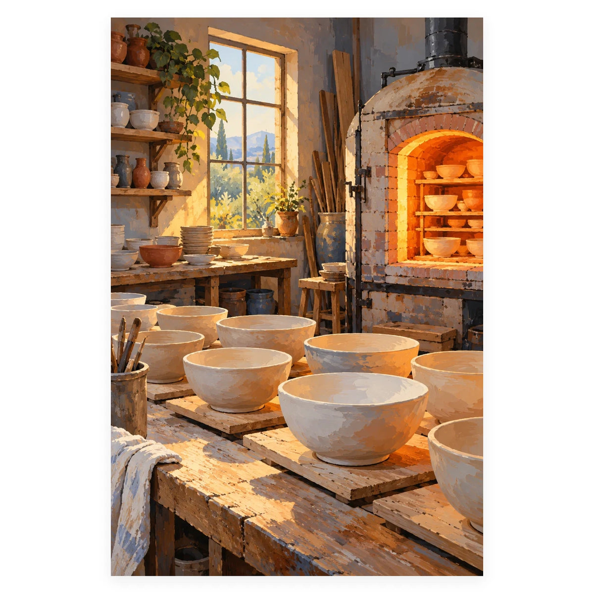 `02-pottery-kiln-cooling-original-white-background.webp` — Complete original Pottery Kiln Cooling artwork centered on a white 1:1 background with the original proportions preserved.