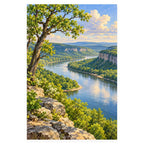 River Bluffs Spring Green completed artwork on a clean white background