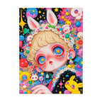 White-background finished diamond painting effect of the starry bunny girl artwork