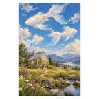 Complete original Surreal Greenhouse Fish Clouds artwork centered on a white 1:1 background with the original proportions preserved.