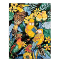 Tropical Toucans Jungle Flowers completed artwork on a clean white background