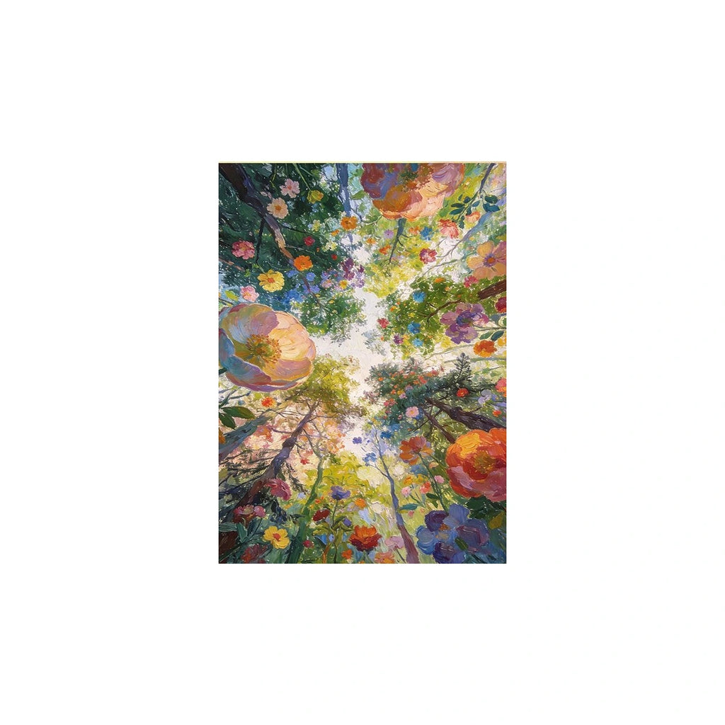 Upward View of Blossom Garden completed original artwork on a clean white background
