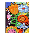 Vibrant Tropical Floral Blooms completed artwork on a clean white background