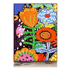 Vibrant Tropical Floral Blooms completed artwork on a clean white background